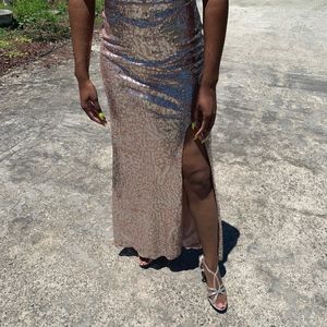 Long Sequin Prom Dress